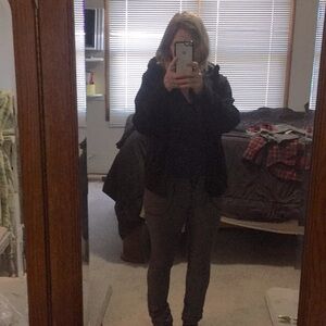 Black North Face. hooded fleece jacket